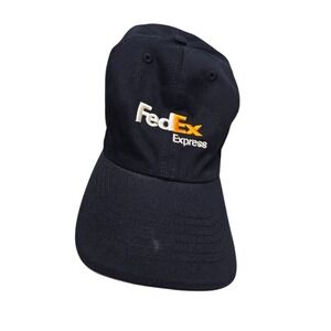 FedEx Express Navy Blue Embroidered Logo Baseball Cap Adjustable Hat